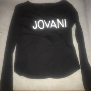 RARE EXCLUSIVE PR ITEM: NWOT Jovani Black Long Sleeve Tee Medium